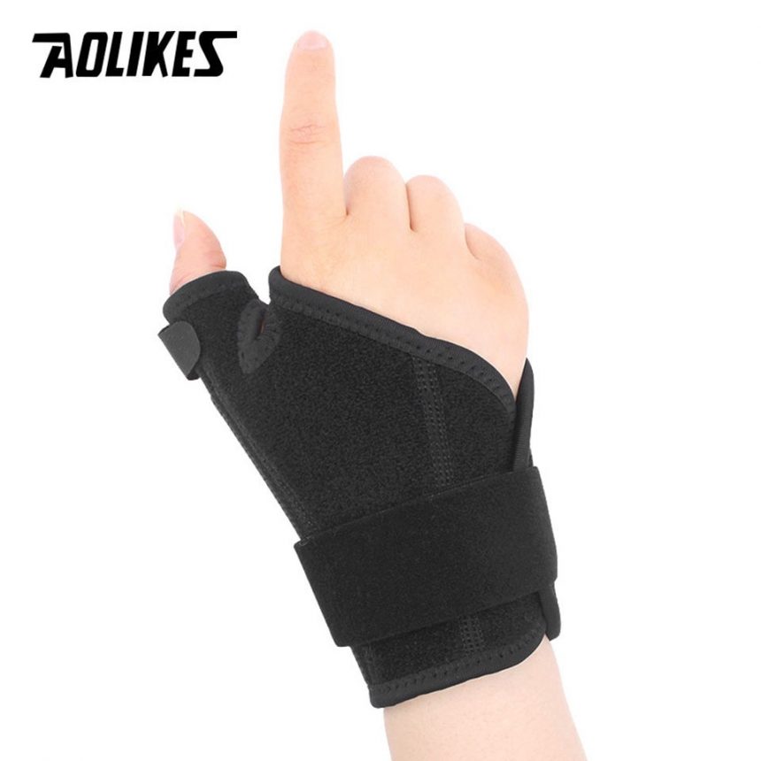 Băng Nẹp Bảo Vệ Ngón Tay Bị Gãy Ngón Tay Cái, Bong Gân, Nẹp Cố định Ngón Cái Thoáng Khí Aolikes AL-1681