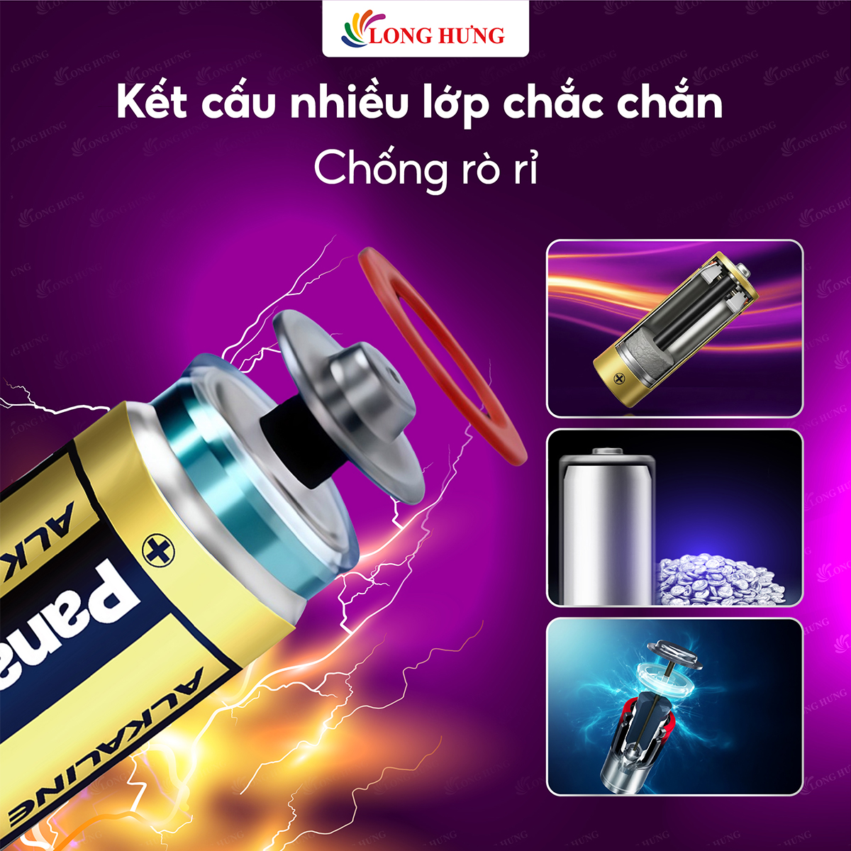 Pin kiềm Panasonic Alkaline AA LR6T (2 viên/4 viên/10 viên/24 viên/48 viên) - Hàng chính hãng