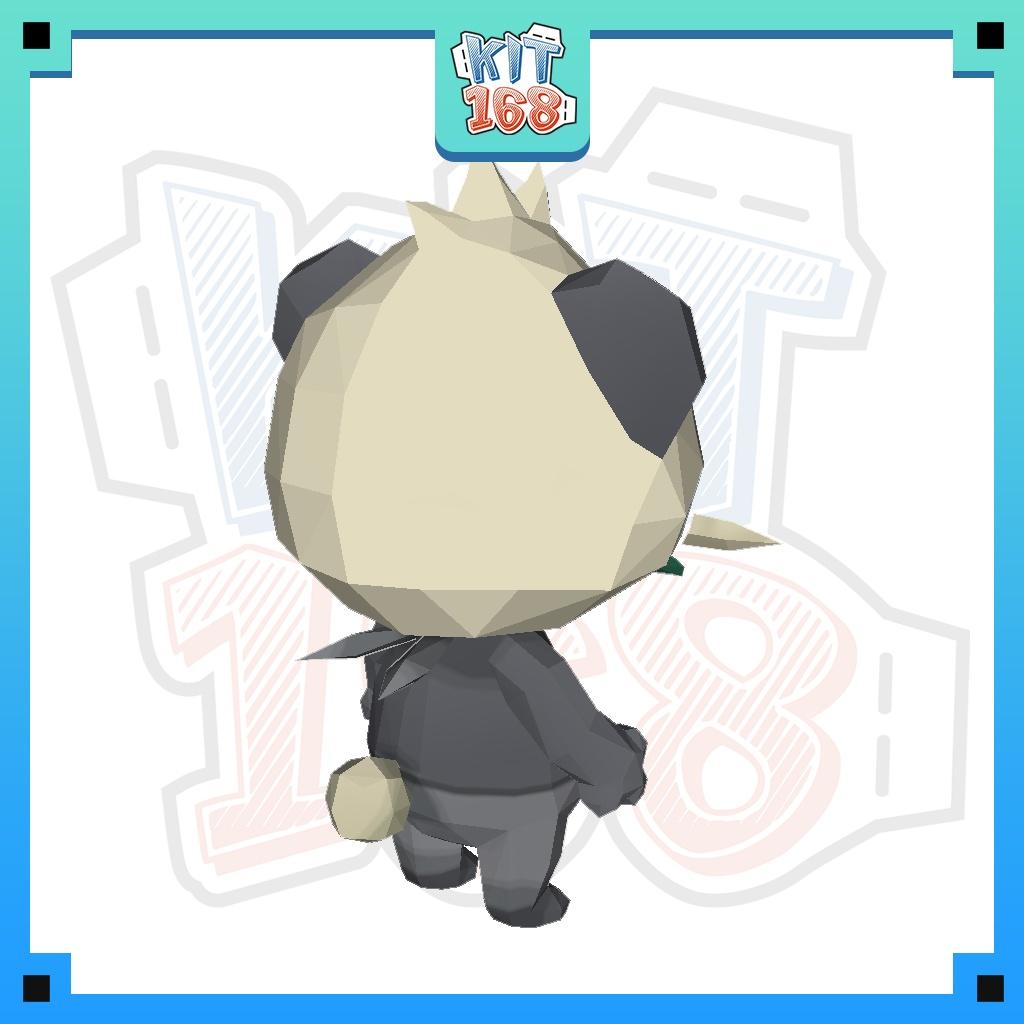 Mô hình giấy Pokemon Pancham - In mực thường - Giấy ảnh A4 135gsm