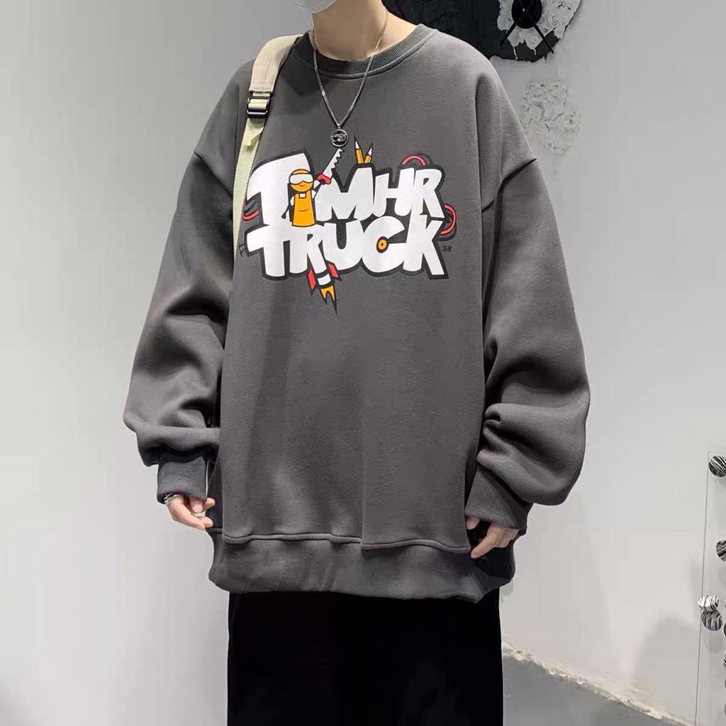 Áo Sweater Nỉ Bông Họa Tiết In TIMHR TRUCK Form Rộng Unisex Nam Nữ Ulzzang