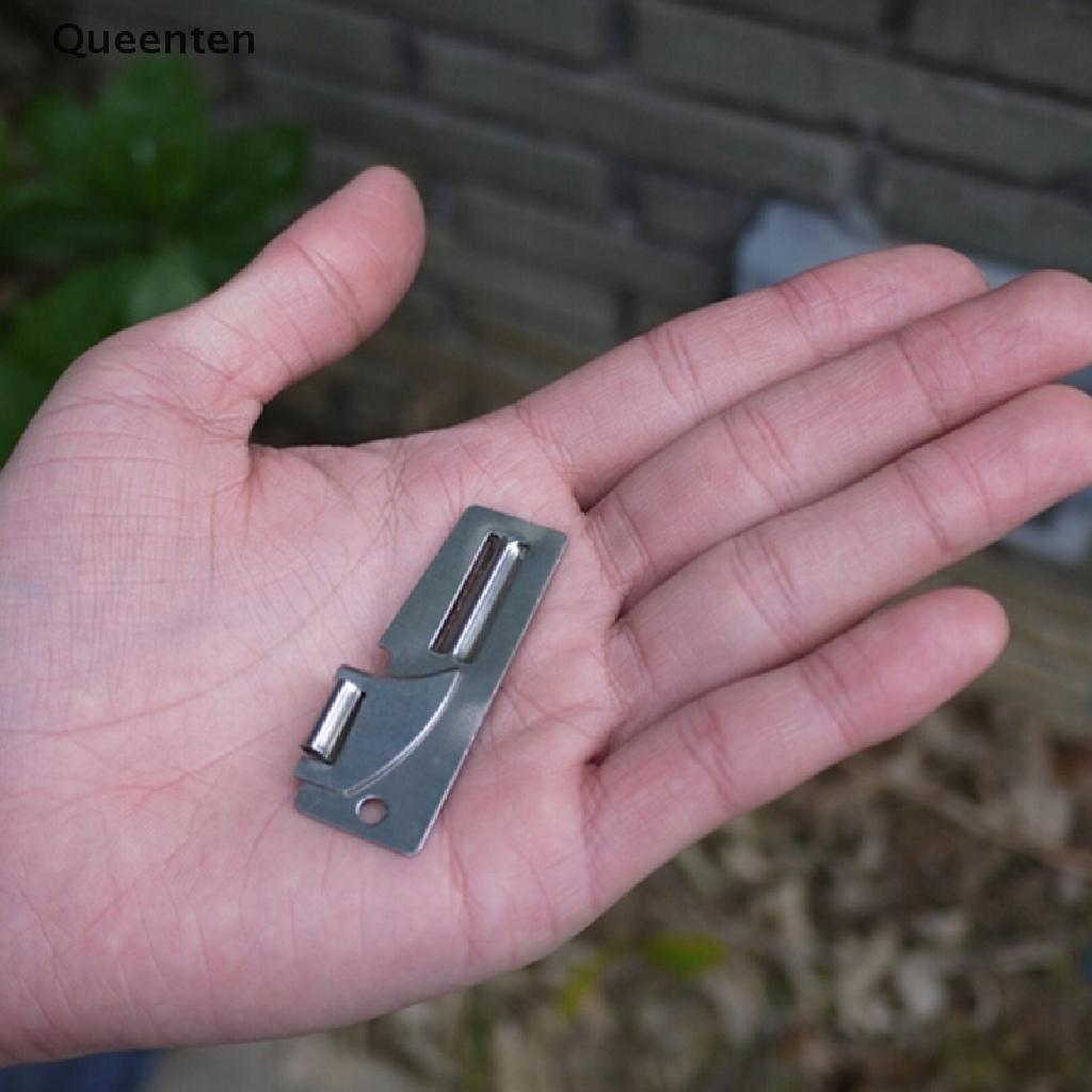 Queenten 2&quot; Double Peeler Stainless Steel 2 in 1 EDC Pocket Multi Tool Outdoor Can Opener QT