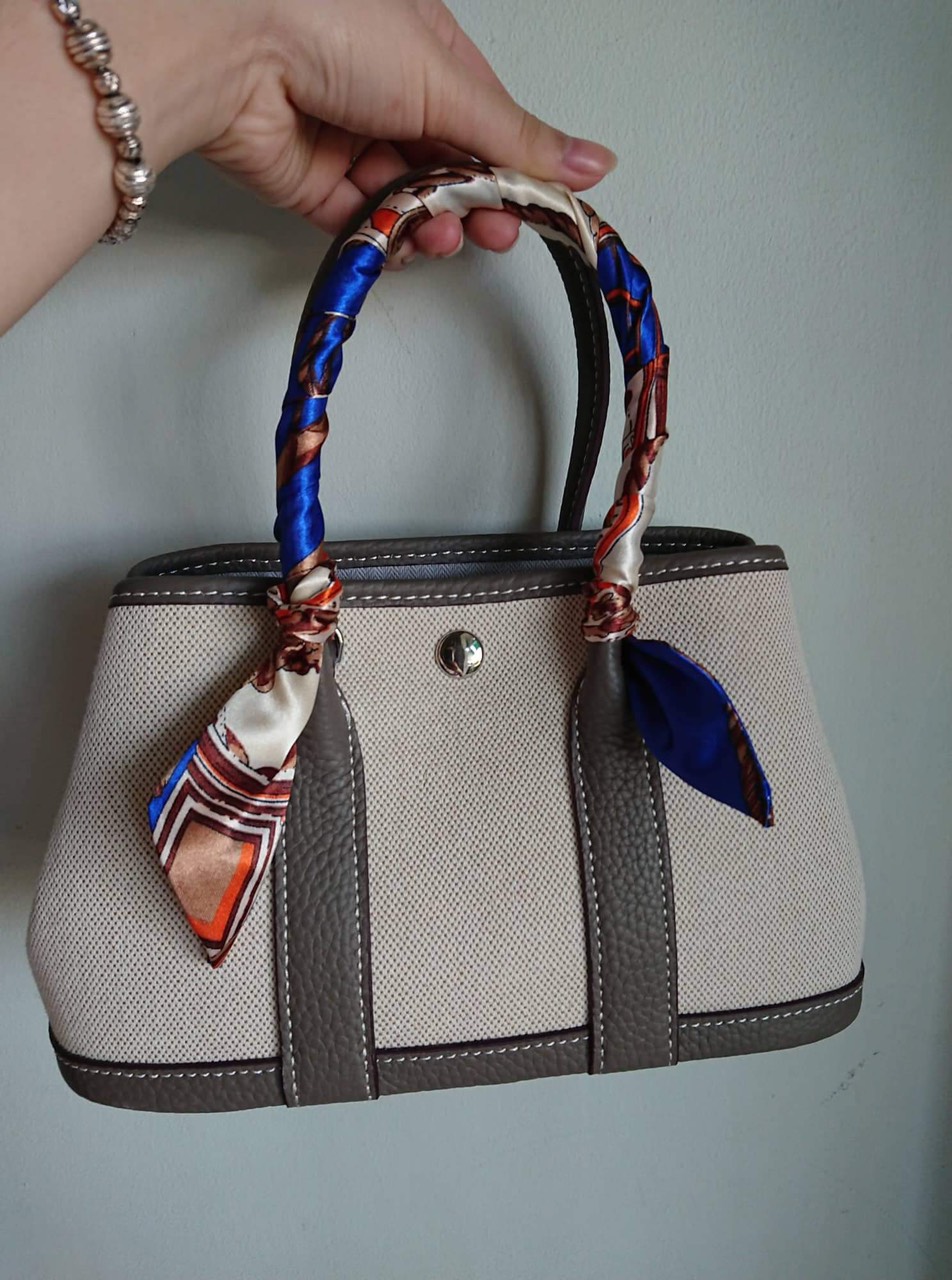 Túi Xách Tay Nữ Phối Khăn Họa Tiết