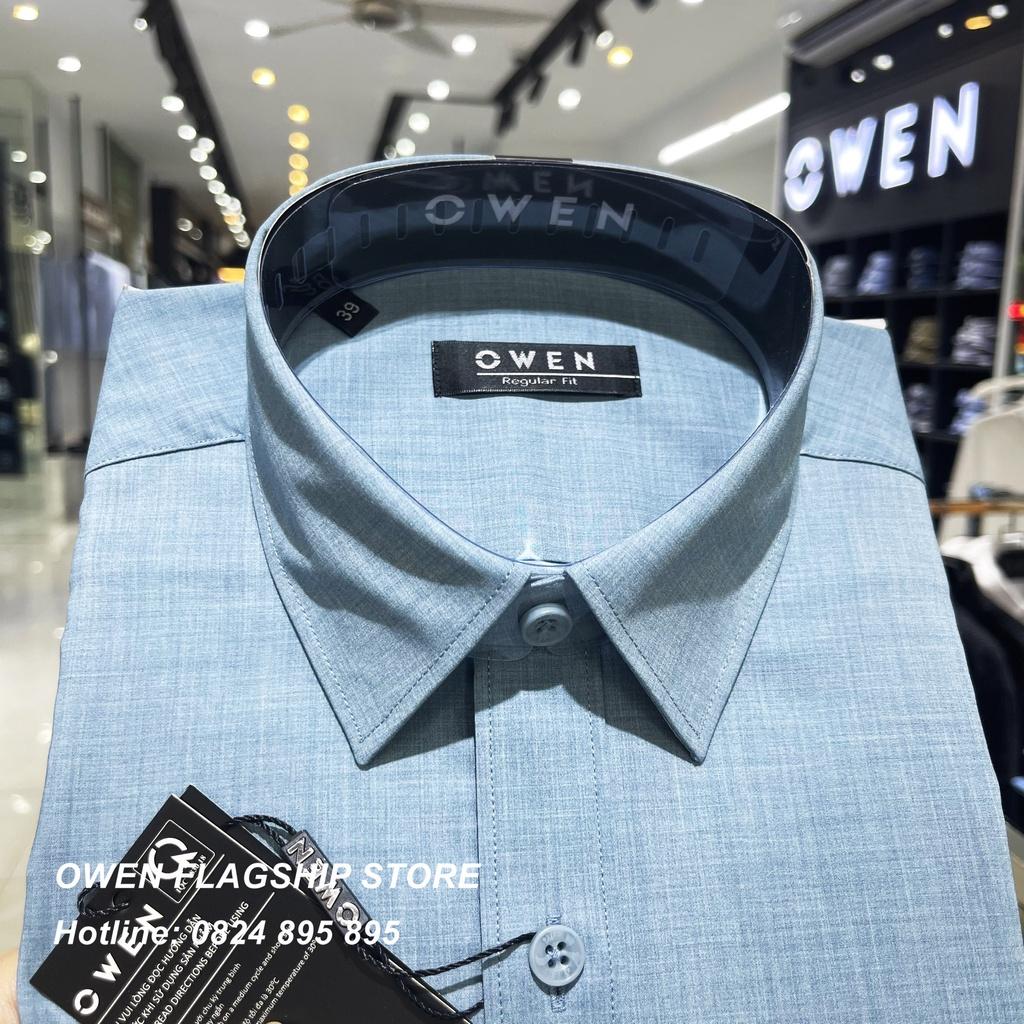 Áo Sơ mi Owen nam dài tay dáng Regular sợi Sồi mềm mịn mát Mã AR221393DT