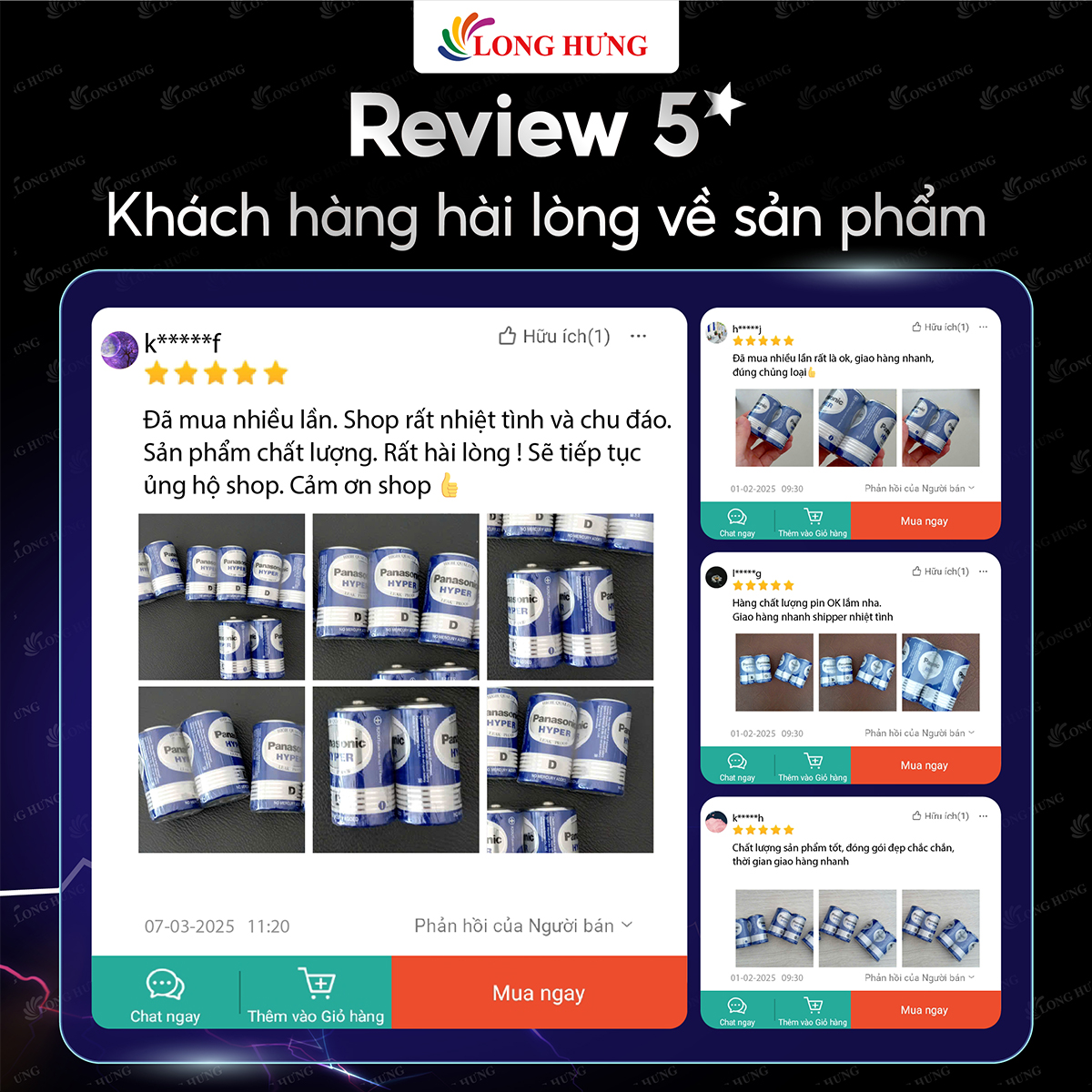 Pin than Đại D Panasonic Hyper 1.5V R20UT/2S-V (2 viên/6 viên/10 viên/24 viên) - Hàng chính hãng