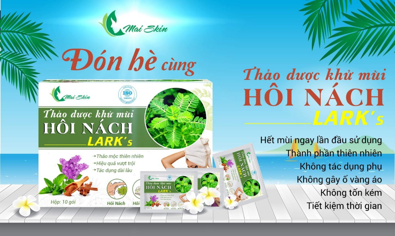 Bột Thảo dược khử mùi hôi nách, hôi chân,mồ hôi tay chân LARK'S