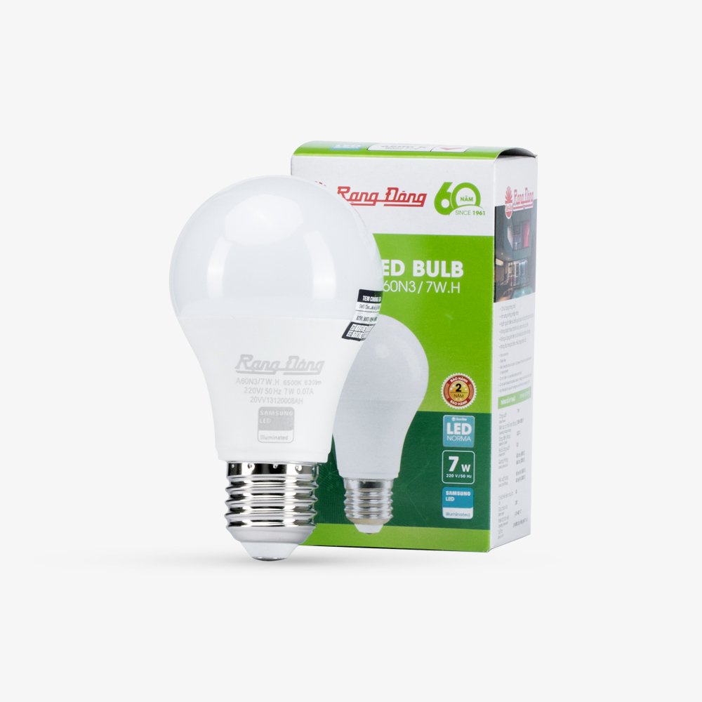 Bóng đèn LED BULB Tròn 7W Rạng Đông Model: A60N3/7W