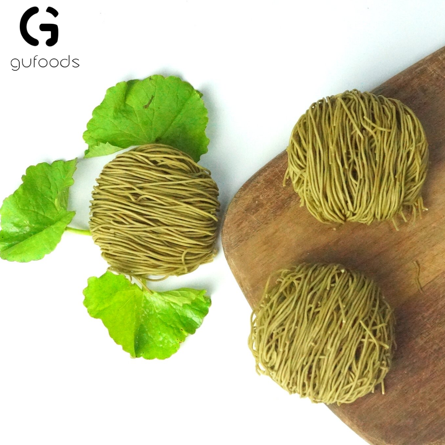 Mì rau củ GUfoods (mì rau má / mì cải kale, mì xanh) - Giàu chất xơ, Tự nhiên, Healthy, Eat clean