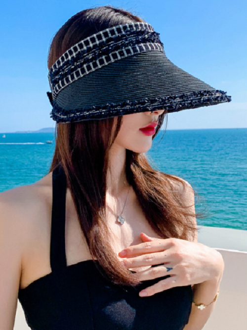 Mũ nữ nửa đầu rộng vành chống nắng mới, nón rộng vành chống tia UV cao cấp