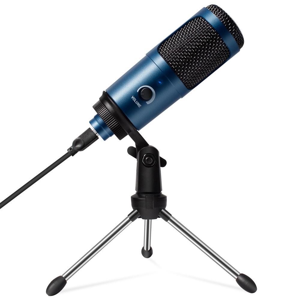 Ghi âm USB Condenser Micrô micrô phòng thu chuyên nghiệp cho máy tính PC Máy tính xách tay Podcasting giọng nói cho Youtube