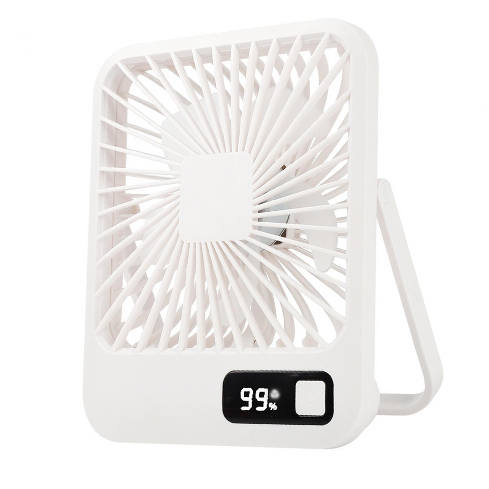 Small Desk Fan Portable Rechargeable 5 Speeds Mini Fan for Indoor Car Office