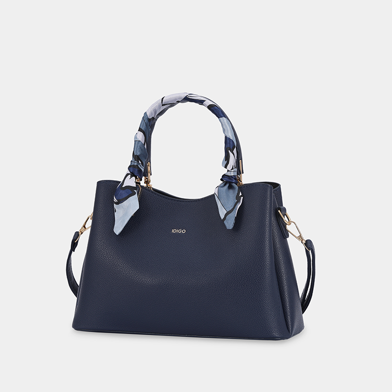 Túi Xách Nữ Công Sở Sang Chảnh IDIGO FB2-5055, Túi Đeo Chéo Thời Trang Phối Khăn Lụa Đi Tiệc Cao Cấp