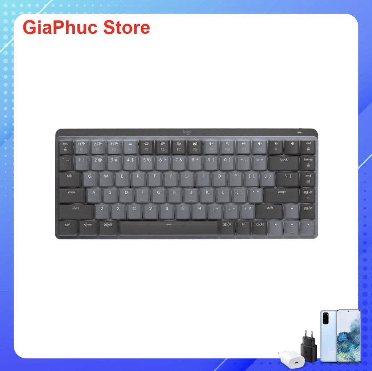 Bàn phím cơ văn phòng Logitech MX Mechanical FullSize Wireless/Bluetooth - Hàng Chính Hãng