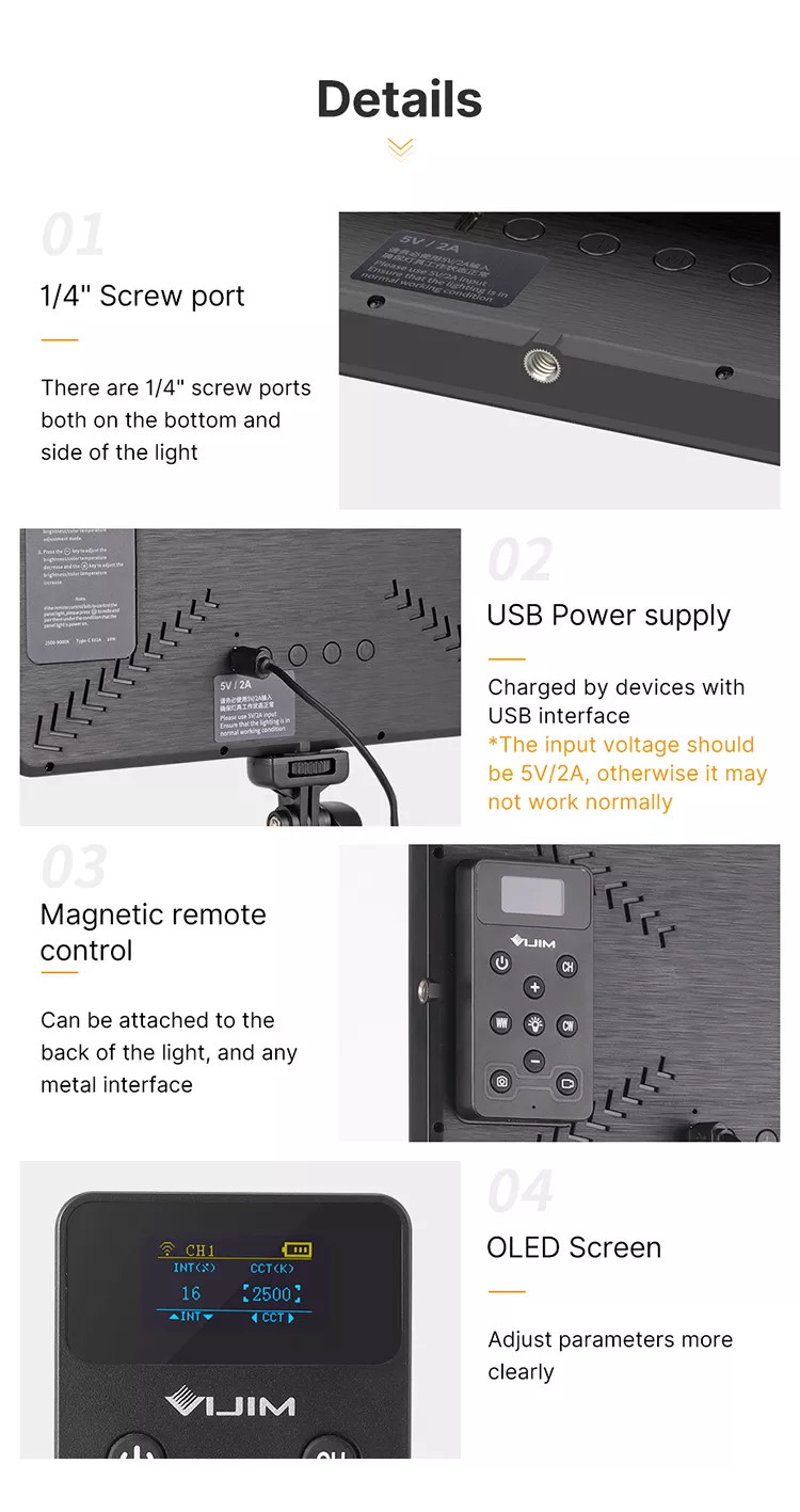 ULANZI K12 (2500K-9000K) - HÀNG CHÍNH HÃNG - Bộ đèn LED đi kèm Giá đỡ &amp;amp; Điều khiển từ xa