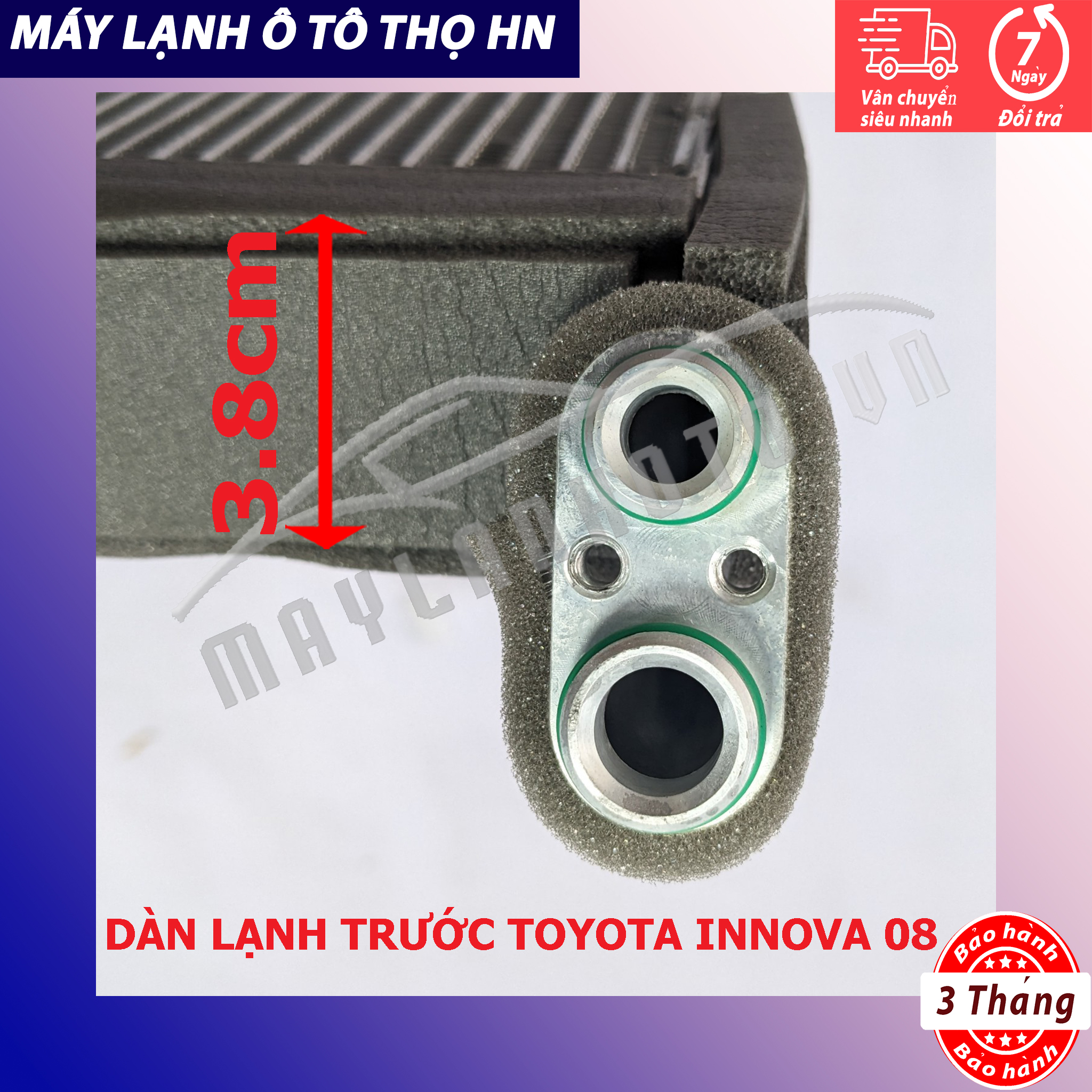 Dàn (giàn) lạnh Toyota Innova-Fortuner 2008 2009 2010 2011 2012 2013 2014 (giàn trước) Thái Lan/Nhật Bản 08 09 10 11 12