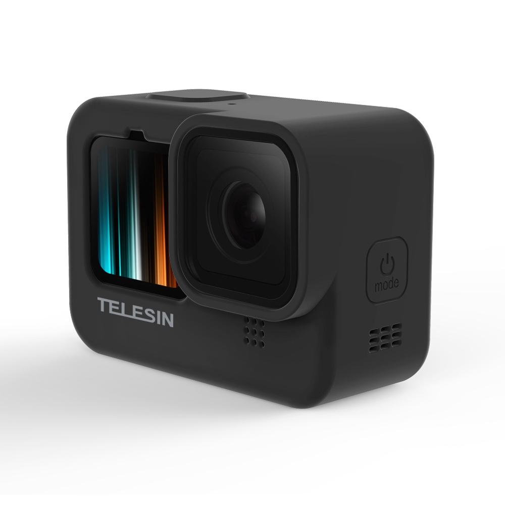 Vỏ Bảo Vệ Silicon Telesin Cho GoPro HERO 9 (Xanh/Đen) (Hàng Chính Hãng)