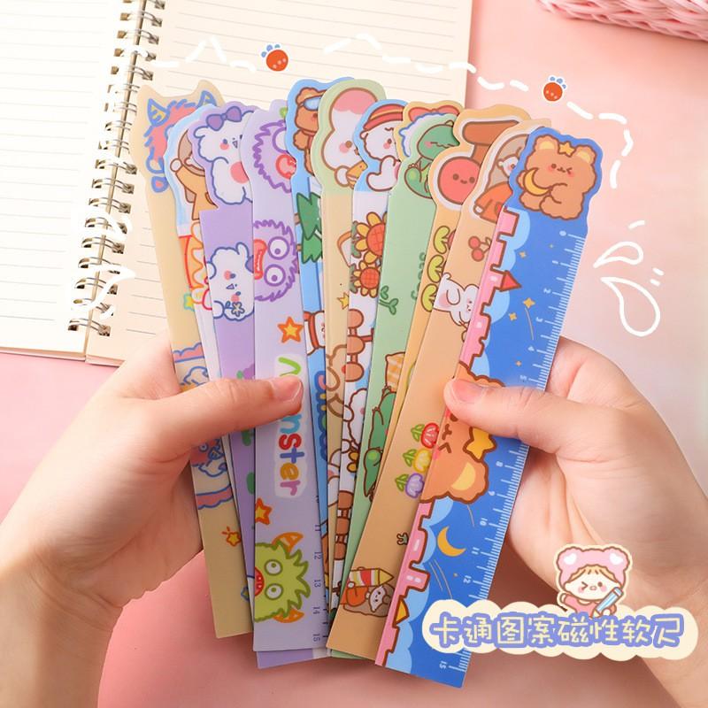 Thước dẻo học sinh hoạt hình dễ thương - Dụng cụ thước kẻ họa tiết cute