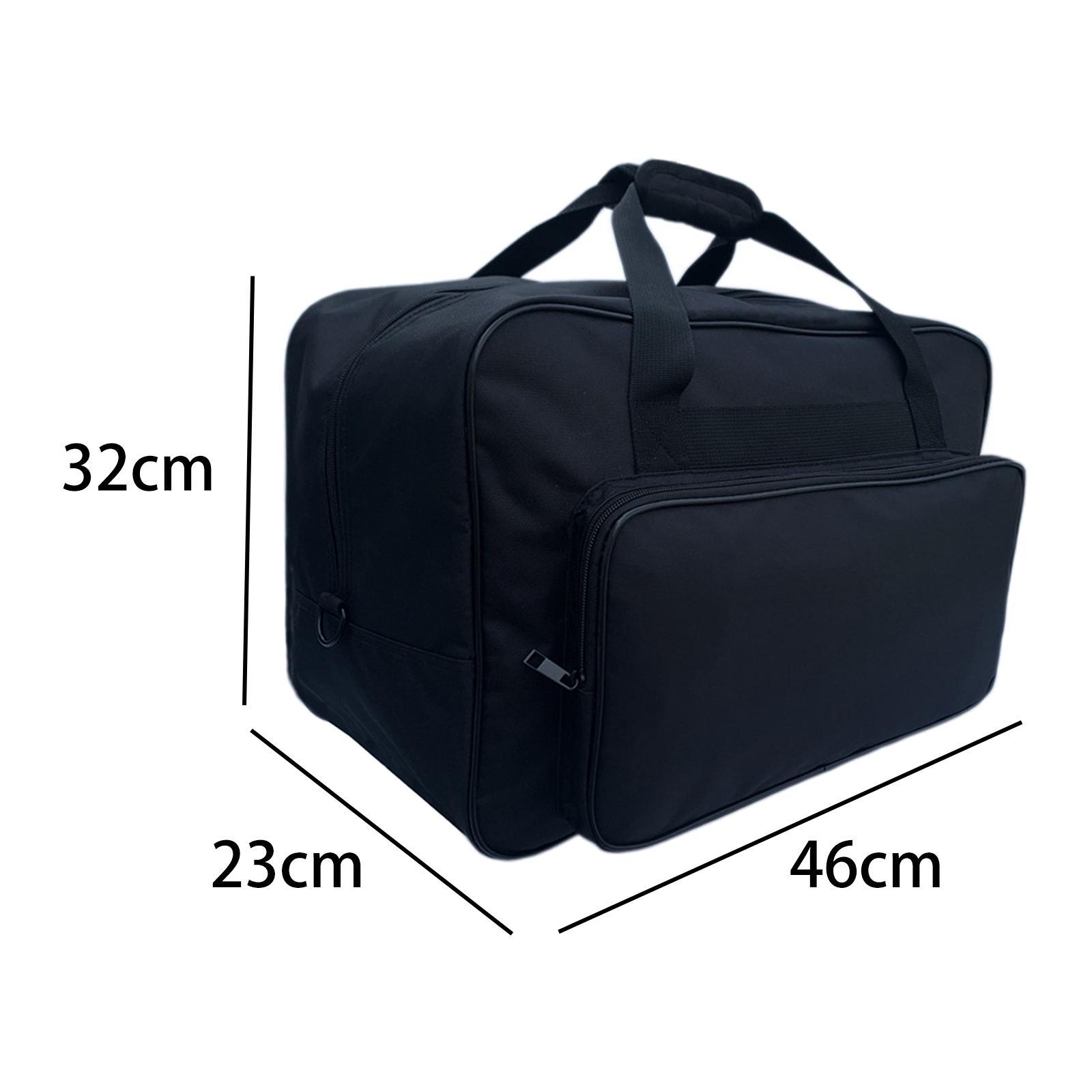 Black Sewing Machine Storage Bag Tote Shoulder Bag Portable Carrying Case Universal Oxford Cloth Travel Compatible with Most Sewing Machines