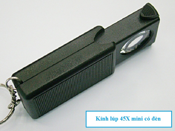 Kính Lúp Cầm Tay Hình Chữ Nhật Có Đèn Độ Phóng Đại 45X