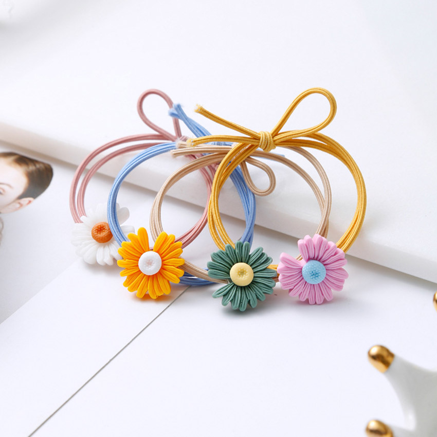 Dây buộc tóc nữ hoa cúc Daisies [Set 5 dây] NASI dễ thương phong cách hàn quốc thun cột tóc nữ co giãn tốt phụ kiện tóc