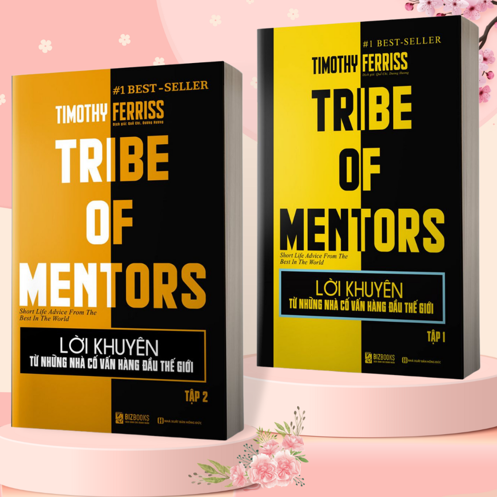 Bộ 2 Cuốn Sách  Lời khuyên từ những nhà cố vấn hàng đầu thế giới  Tribe of mentor Tập 1 và  Tập 2 kt