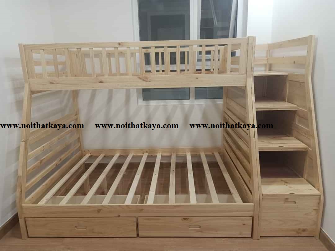 Giường 2 Tầng Xuất Khẩu GT292 – Nâu
