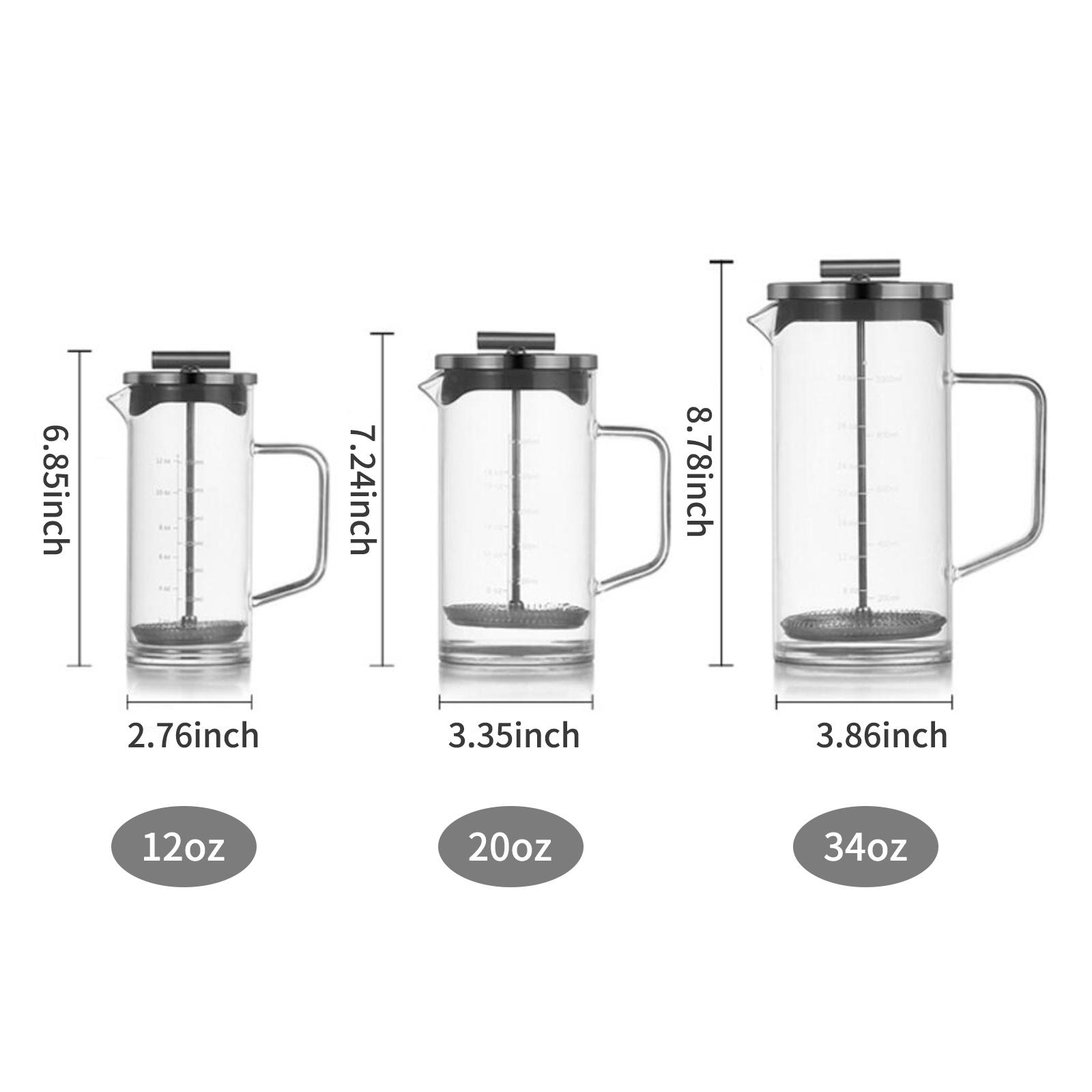 Máy Pha Cà Phê Kiểu Pháp 34Oz Với Bộ Lọc Bằng Thép Không Gỉ Chịu Nhiệt