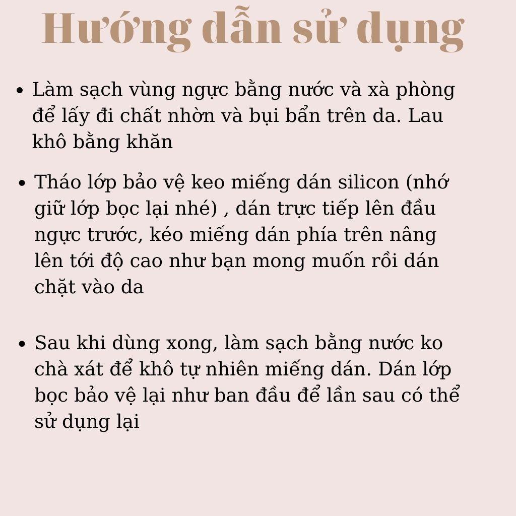 Miếng dán ngực ti silicon nâng ngực, áo ngực dán chống chảy xệ sử dụng nhiều lần PINKAHA 