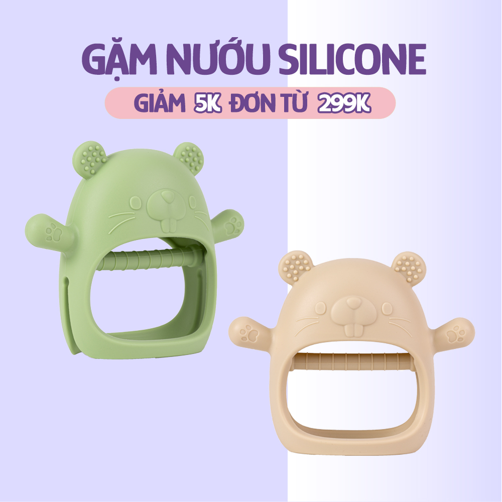 Gặm Nướu Mama's Choice, Gặm Nứu Chất Liệu Silicone Bạch Kim Cao Cấp, Siêu Mềm và An Toàn Cho Bé [Mẫu hot 2023