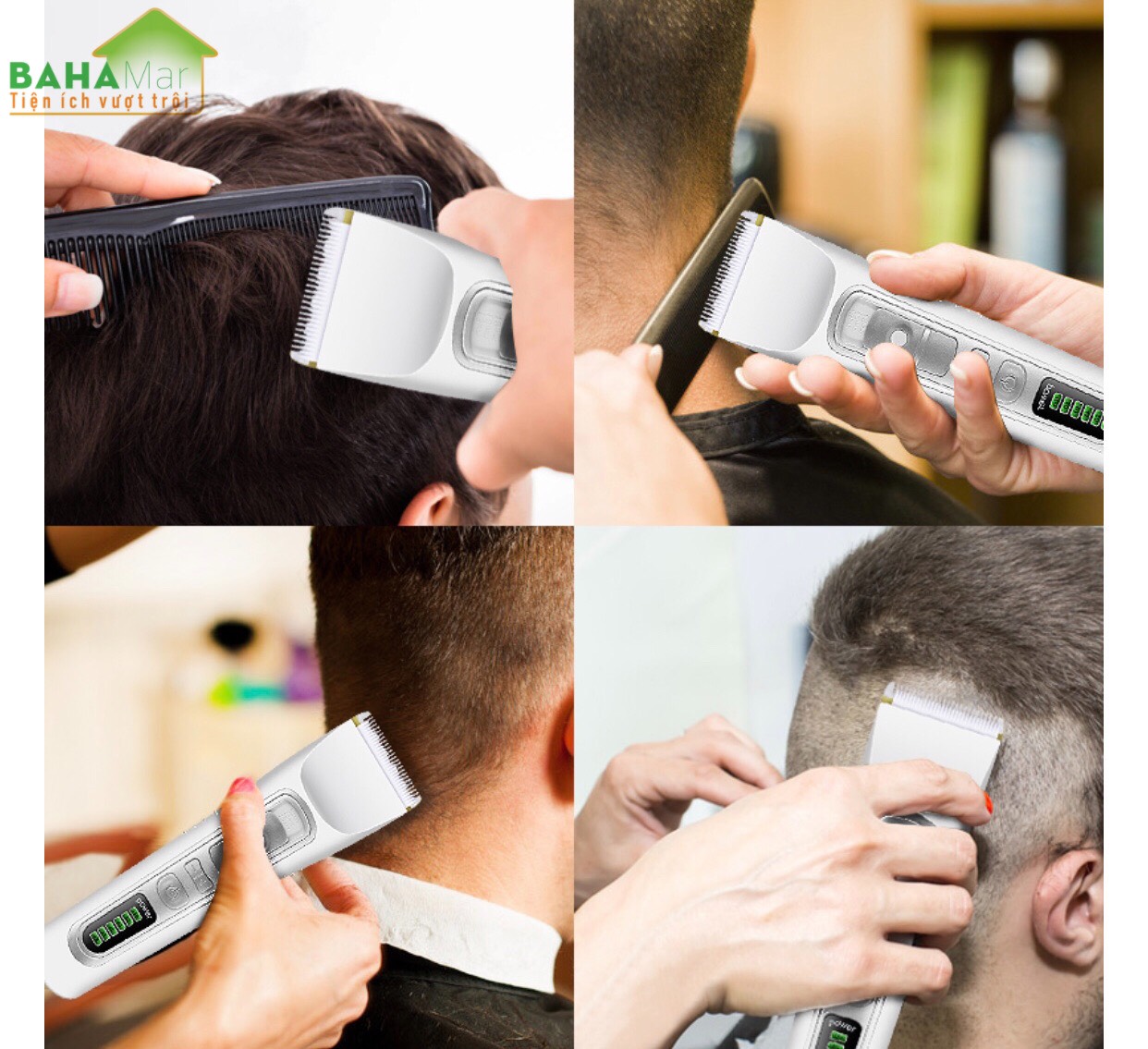 TÔNG ĐƠ CHUYÊN NGHIỆP SẠC ĐIỆN CẮT TỈA RÂU TÓC "BAHAMAR" thỏa sức sáng tạo kiểu tóc với các đầu lưỡi dao cắt tỉa tóc râu rất thuận tiện