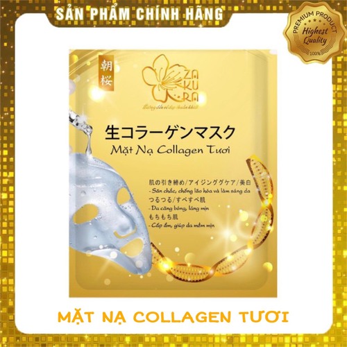 Mặt Nạ Collagen Tươi Asa Zakura - Căng Bóng, Trẻ Hóa Da