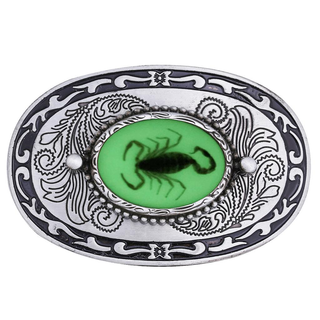 Men' Belt Buckle Alloy Classic Buckle for Leather Belts Tin Color