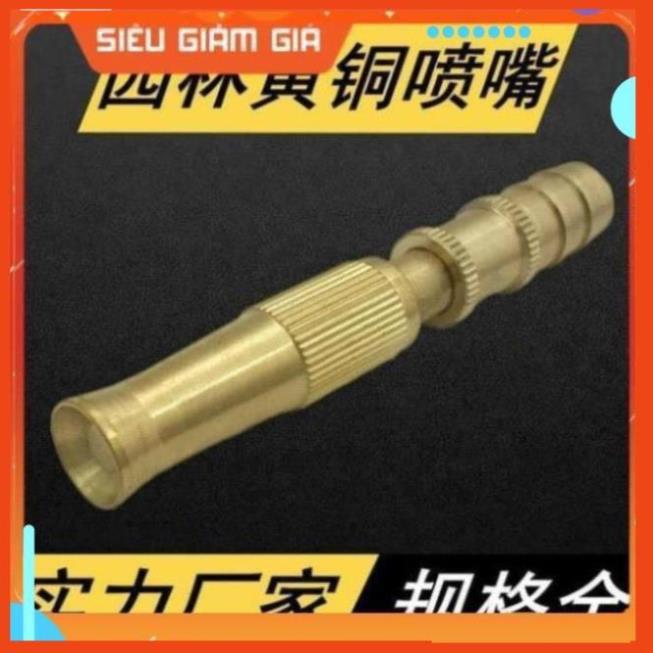 Đầu vòi xịt tăng áp mini Đầu vòi tăng áp đa năng bằng đồng tưới cây rửa xe cực mạnh 206587 tặng đai