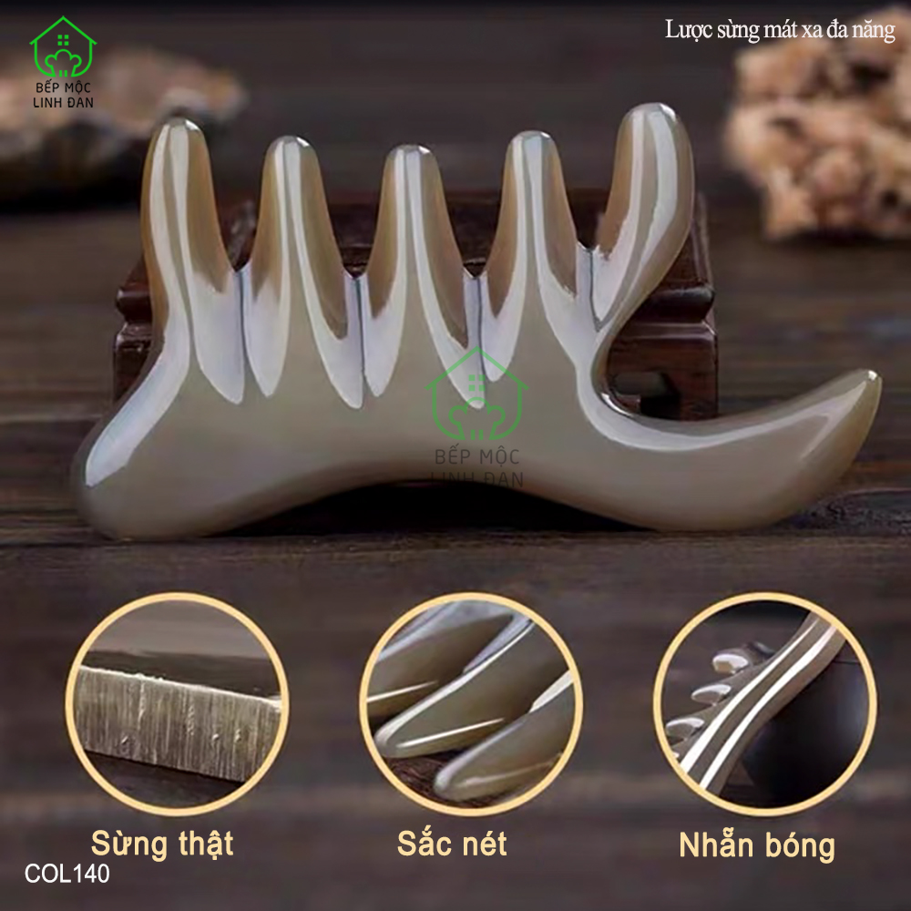 Lược Sừng Đa Năng Thần Thánh (Size: M - 11cm) Chuyên dụng Massage [COL140