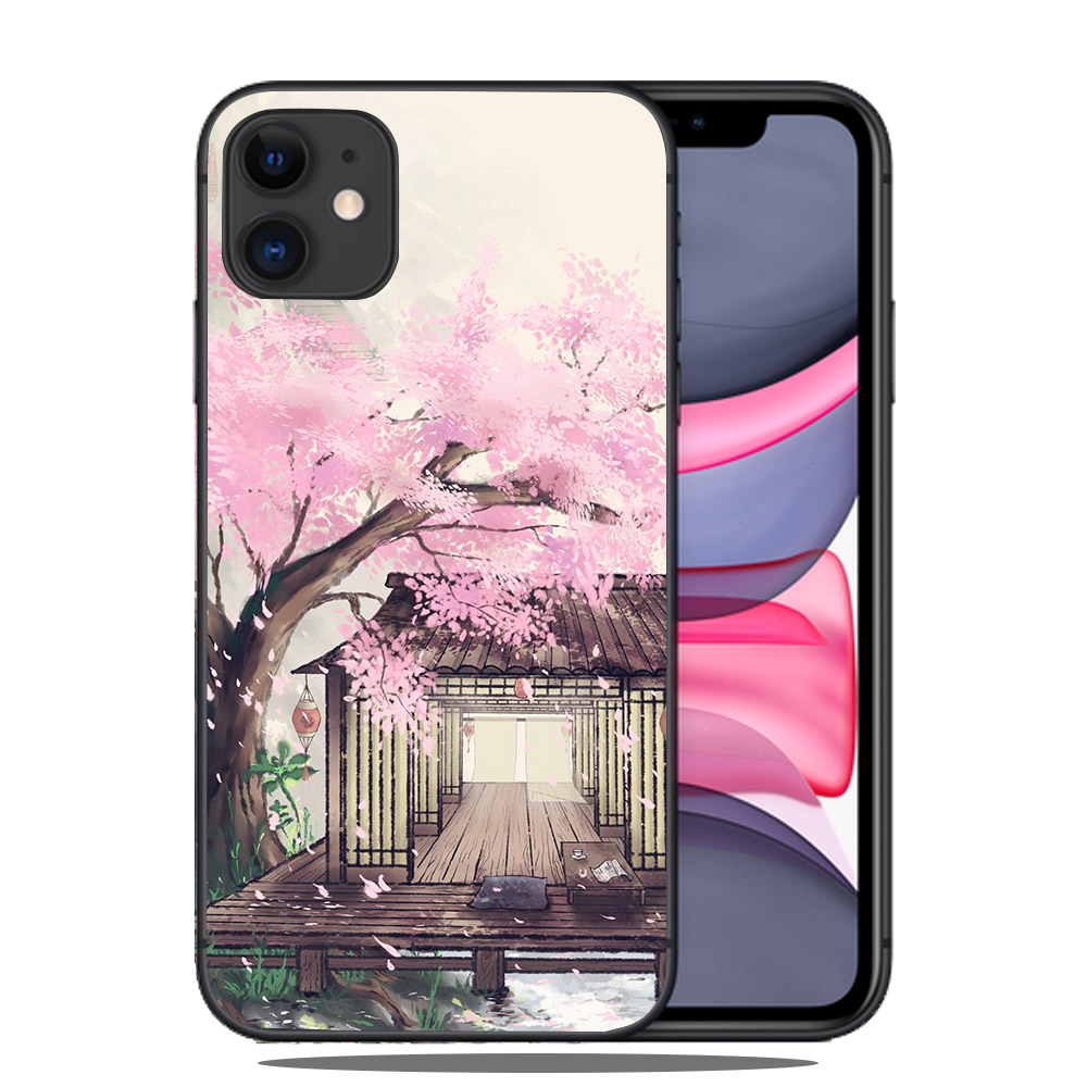 Ốp kính cường lực cho điện thoại iPhone 11 Pro Max - Hoa bên thềm nhà MS ABWTU003