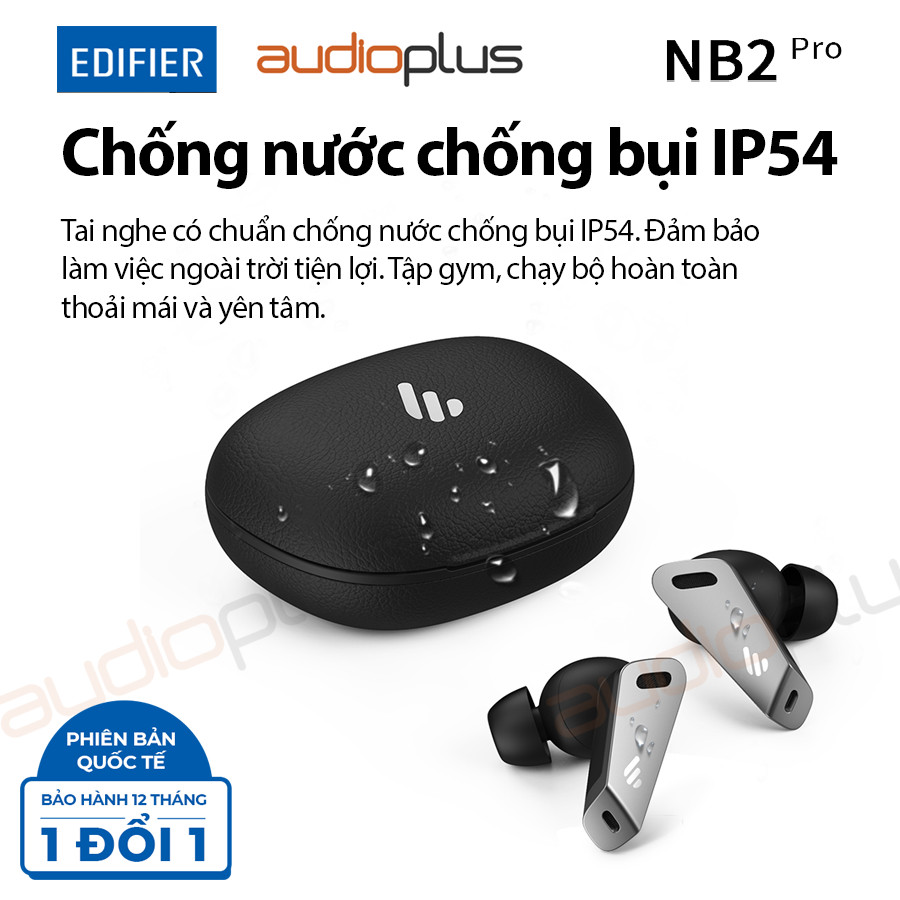 EDIFIER NB2 PRO Tai nghe bluetooth chống ồn chủ động ANC - Âm thanh toàn cảnh Paranomic Surround Sound - Game mode - Bản quốc tế - Hàng chính hãng