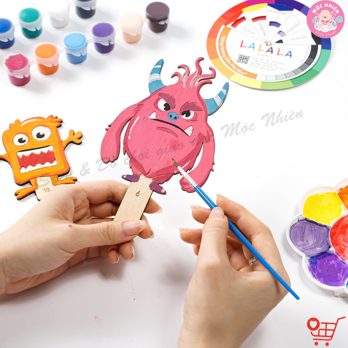 Đồ Chơi Tranh Gỗ Tô Màu Kèm Màu Nước, Cọ và Truyện Kể I Paint I Play! - Lalala Baby (Cho Bé Từ 3 Tuổi)