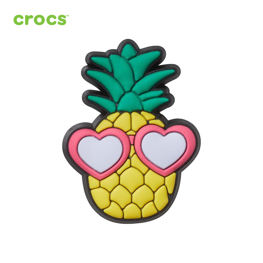 Sticker nhựa jibbitz unisex Crocs Pineapple With Sunnies