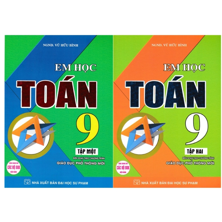 Sách - Combo Em Học Toán Lớp 9 Tập 1 + 2 (Dùng Chung Cho Các Bộ SGK Hiện Hành) (Bộ 2 Cuốn)HA