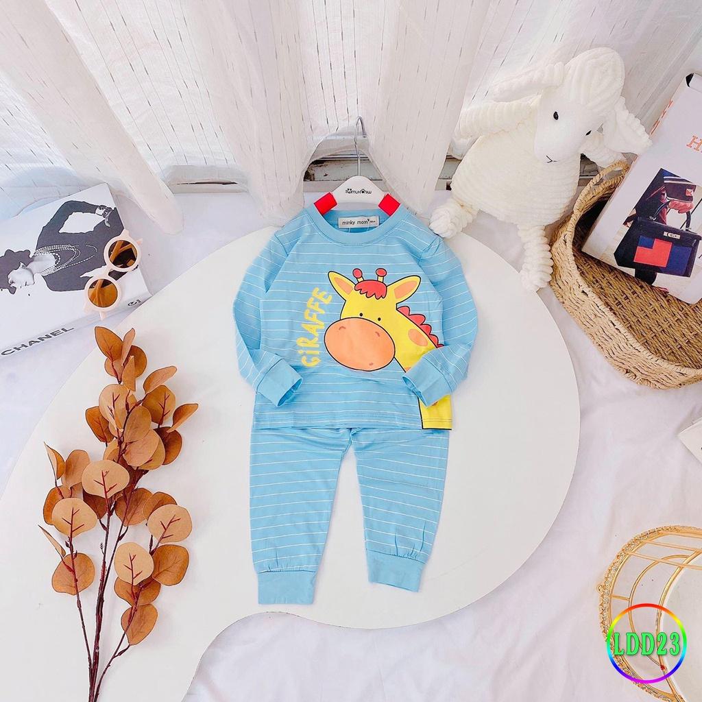 Bộ Dài Tay Cho Bé LDD23 Đồ Bộ Thun Lạnh Cao Cấp Mềm Mịn Thoáng Mát Hàng Chuẩn Loại 1 MINKY MOM