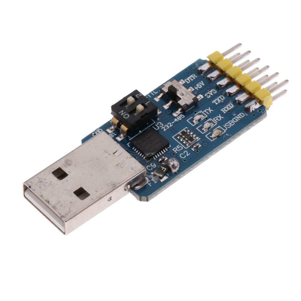 3.3V 5.5V Multi-function 6 In 1 Usb to Serial Port Adapter Module+1x Cable