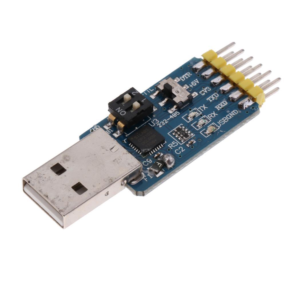 LED CP2102 Module USB to Serial Port Module with LED Indicators & 1x