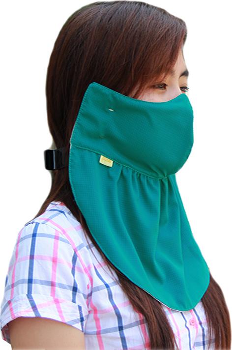 Khẩu trang lớn chống nắng UPF50+ dark green Zigzag MAS00407