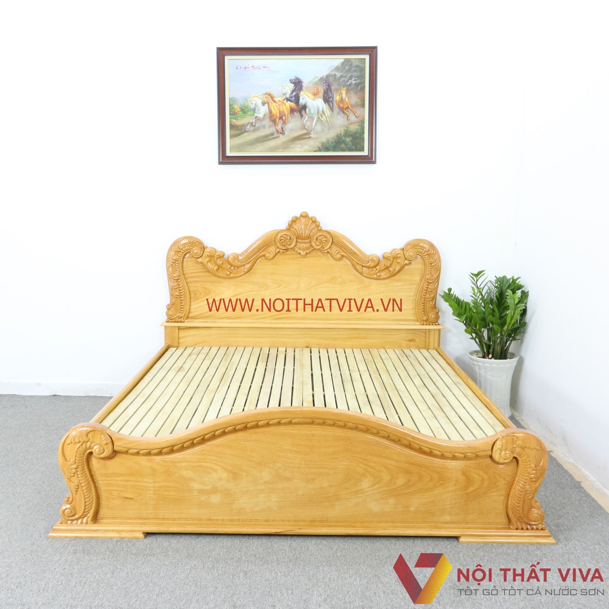 Giường Ngủ Gõ Đỏ Chạm Hoa Văn Tân Cổ Điển Cao Cấp