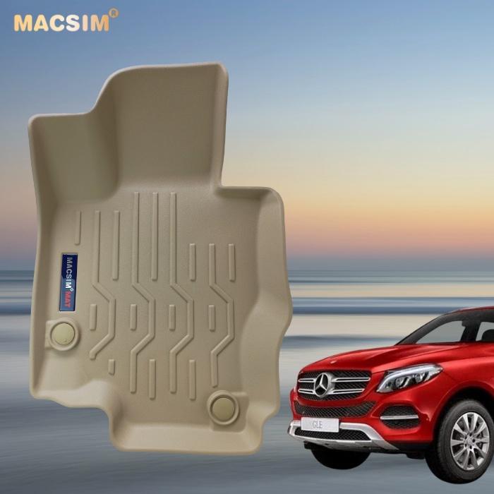 Thảm lót sàn xe ô tô Mercedes GLE 2019 đến nay Nhãn hiệu Macsim chất liệu nhựa TPV cao cấp màu be