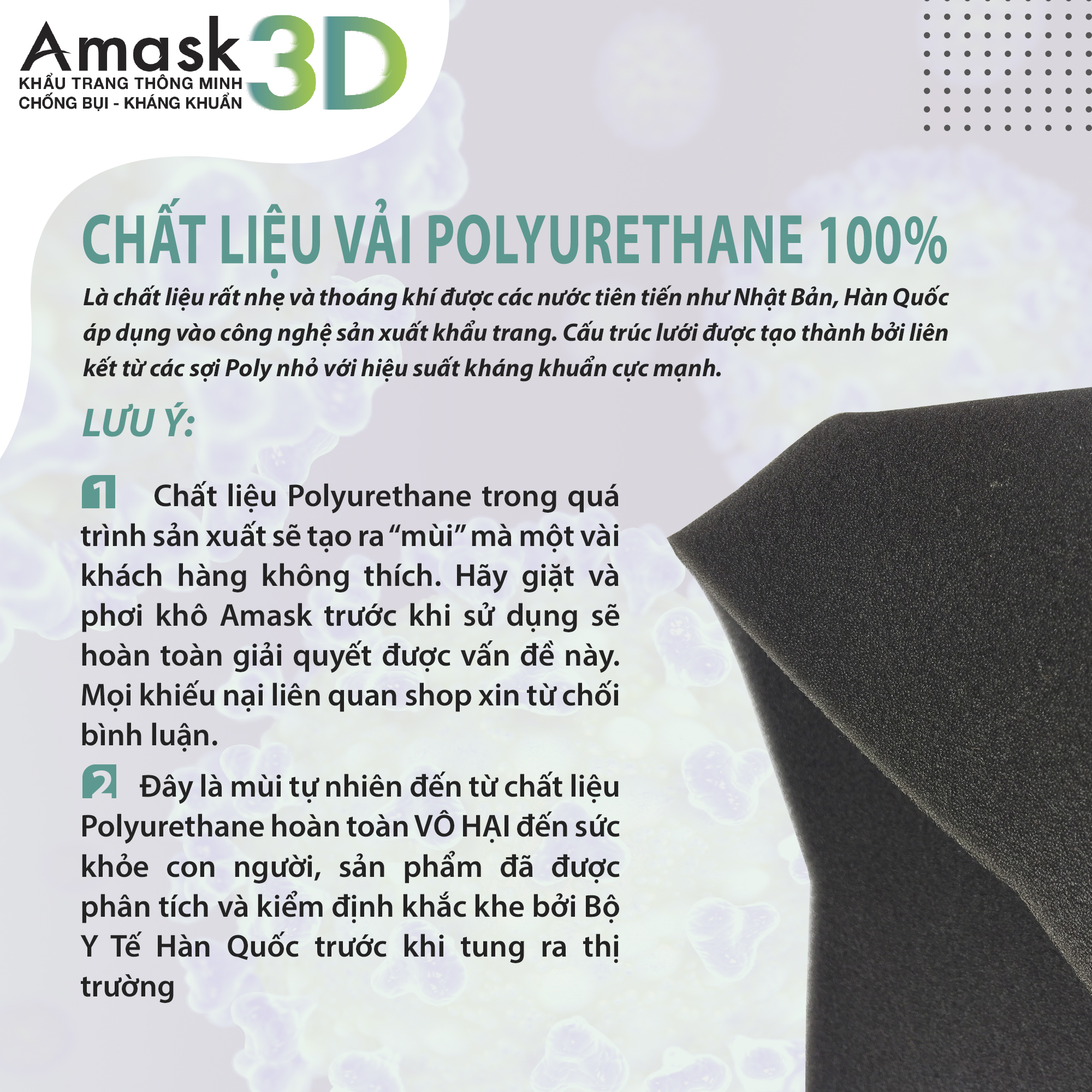 Combo 3 cái Khẩu Trang Amask 3D - Kháng Khuẩn - Chống Bụi Mịn - Tái Sử Dụng Nhiều Lần (XANH NAVY)