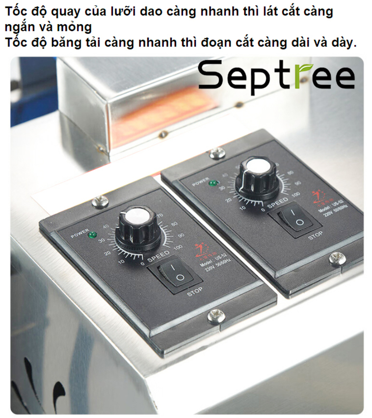 Máy thái rau củ, quả đa năng chuyên nghiệp - Dòng công nghiệp. Thương hiệu Mỹ cao cấp Septree - F46. Hàng chính hãng