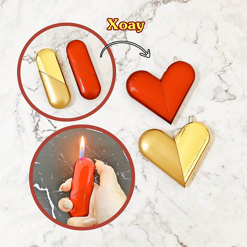 Bật Lửa Hình Trái Tim Độc Lạ - Xài Gas