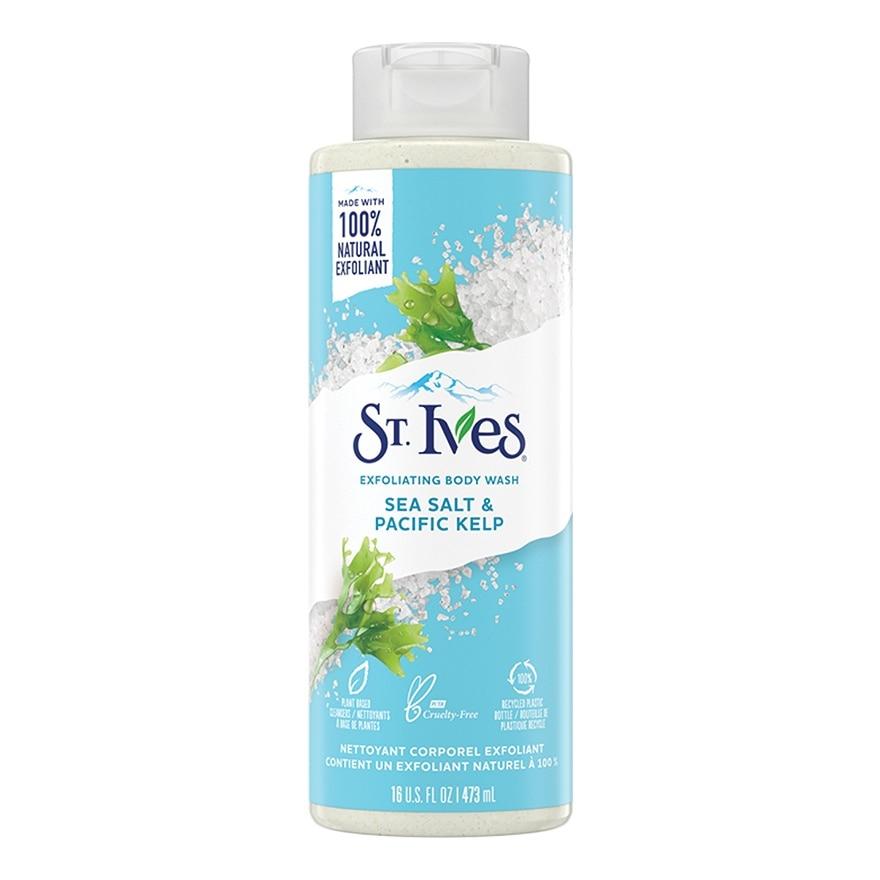 Sữa Tắm Tẩy Tế Bào Da ST. Ives Exfoliating Sea Salt &amp; Pacific Kelp Muối Biển Thanh Lọc Da 473ml