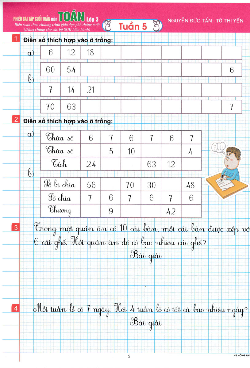 Phiếu Bài Tập Cuối Tuấn Môn Toán Lớp 3 (Biên Soạn Theo Chương Trình GDPT Mới)_HA