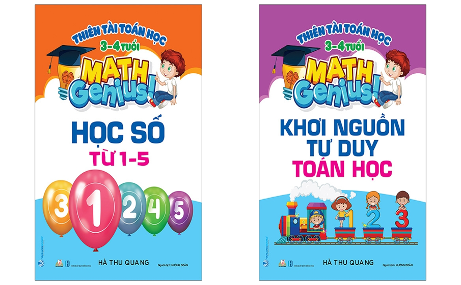 Combo Thiên Tài Toán Học Dành Cho Trẻ 3-4 Tuổi - 2 Cuốn - Hà Thu Quang - Vanlangbooks